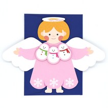 마음담아 크리스마스 캐릭터 오픈핸즈 카드 10종, 1개, 05. 천사