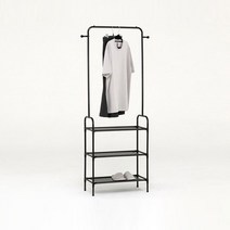 심플 슬림 스틸 선반 3단행거 신혼부부 1인가구 자취생 블랙 화이트