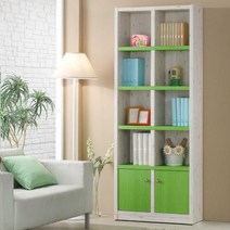 [천삼백케이] [우아미아이] [우아미가구]콕스 5단 수납 책장 900, 연두삼나무