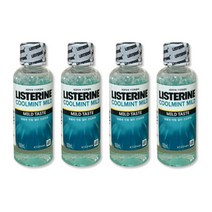 리스테린 쿨민트 마일드 구강청결제, 100ml, 4개