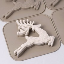 순록 실리콘 몰드 4구 크리스마스 석고방향제 diy 실리콘틀 성탄절 트리장식 인테리어 소품 만들기