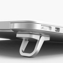 부착형 노트북 거치대 부착식 킥플립 맥북 킥스탠드 받침대, 피치온-실버