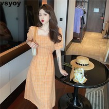 vsyoy 네크 칼라 프렌치 원피스