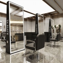 미용실거울 미용실경대 전신거울 스탠드 현관 원룸 옷가게 예쁜 엔틱, -, 양면 블랙 미러