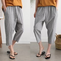 하늘바라기 여성용 st 워싱면 배기팬츠