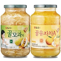 담터 꿀유자차 1kg+꿀모과차 1kg+전용포장