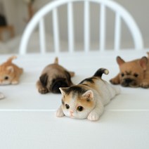 러빗 아기동물 인테리어소품 멍냥이 자석, 삼색이