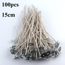 캔들심지 양초 나무 세트 무연 양초 심지 왁스 코어 순수 코튼 램프 라인 DIY 향기로운 만들기 재료 수공, 14 15cm Soy Wax Wick