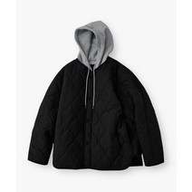 LAFUDGESTORE 3M 신슐레이트 퀄팅 가디건 후드자켓Black Shinsulate Quilting Cardigan Hooded JacketBlack