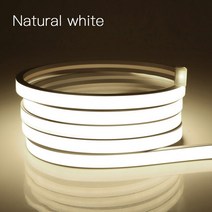 무드등320LEDs/M PIR 모션 센서 네온 라이트 24V COB 스트립 방수 테이프 침실 복도 캐비닛 벽 조명, 03 자연광_01 EU Plug_02 2m