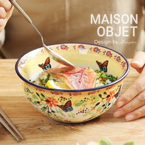 프라카 유니캇 폴란드풍 도자기 면기 2P, 블루밍