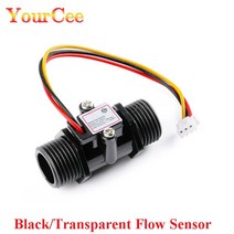 유량계 YF-S201C G1/2 quot물 유량 센서 검정색 투명 측정 홀 표시기 1-30L/min DC3.5-12V New, [01] Black