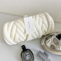 벨벳 자이언트얀 실 1kg 가방만들기 자이언트얀실 망고실 벨벳얀 500g 도평리새댁, 아이보리화이트