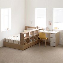 책상침대세트 2층 침대 침대책상세트 벙커침대 책상, 침대+선반+책상 800x2000