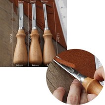 가죽 수동 피할기 3 크기 실용적인 공예 에지 베벨러 스카이빙 베벨링 나이프 절단, 8mm