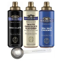 기라델리 - 초콜릿 & 화이트초콜릿 & 씨솔트 카라멜 소스 454g 3종 & 스푼
