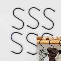 S자형 고리 행거 블랙 에스고리 인테리어고리 스텐S고리, 소