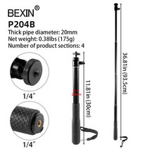 Feiyu Zhiyun 짐벌 액세서리에 적합한 액션 카메라 연장 막대 삼각대 휴대 전화 라이브 알루미늄 합금 텔레, [02] P204B  1PC