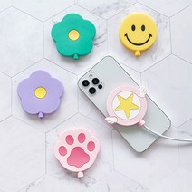 bob 애플 맥세이프 무선충전기 전용 카툰 실리콘 커버 케이스 iPhone12 MagSafe, MS카툰커버, 그린플라워