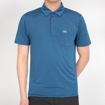 [스타일랑] 팀스 남성 스트라이프 반팔 카라 티셔츠 / 95~115사이즈 / 가슴 포켓 / 냉감티 / 흡한속건 / 정전기 방지 / 사방스판 / 단추카라 / 등산복 / 작업복