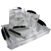 BWW586036부산아크릴 한지 아크릴 손잡이 쟁반 (중) 나뭇잎 트레이 과일, 단일옵션