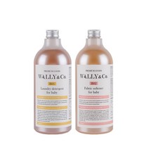 월리앤코 아기세탁세제 세트 세제 섬유유연제 1000ml, 1세트
