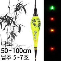 [붕어하늘] 설레임 나노 전자찌 (50~100cm) 다점등 LED램프 낚시, 설레임III - 60cm (오점등)