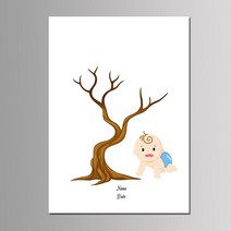 스크랩북 소박한 양장본 위한 용품 게스트 아기 소녀 소년 세례 호의 50x70cm DIY 지문 트리 서명 책 생일 선물 인쇄 캔버스 그림, [04] 50x70cm, [10] BB28