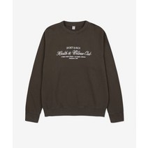 SPORTY&RICH 공용 H&W 클럽 크루넥 맨투맨 - 초콜렛:화이트 / CR665CHCH CLUB CREWNECK SWEATSHIRT