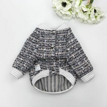 프렌치 트위드 블루종_블루, S, 본상품 S