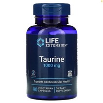Life Extension Taurine 라이프 익스텐션 타우린 1000mg 90 캡슐, 1개, 기본