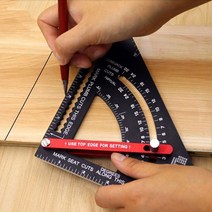 【알루미늄 삼각자 각도자 목공용 직각자 각도절자】 조절자선긋기