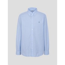 [빠른출고]/빈폴 BEANPOLE MEN [SLIM] 마이크로 시어서커 스트라이프 셔츠 스카이 블루 (BC3364C42Q)