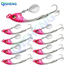[QISHENG] 스핀 바이브 9개입/세트 메탈 바이브 농어 삼치 광어 우럭 배스 스피너베이트, FTY-3#, 7g