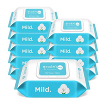 [KT알파쇼핑][한예지] 휴마일드 물티슈 캡형 100매 10팩, 상세 설명 참조