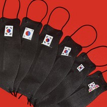태극기 마스크 10매입 KF94 블랙 인쇄 로고 디자인 전사 프린팅 기업 단체 홍보, 태극기 기본형(10매)