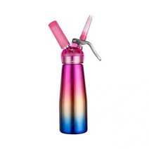 생크림 휘핑기 카페 휘핑 크림 가스 기계 질소 크림기, 알루미늄 합금 500ml 플라스틱 파이핑 팁