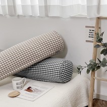 안고자는 긴베개 꿀잠템 사계절 바디필로우 롱 원통 북유럽 캔디 쿠션 커버 2color, 커버+솜, 베이지
