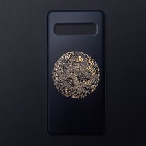 우리일쌍 유광 전통문양 왕을 담은 블랙 골드 곤룡포 디자인 휴대폰 케이스/남자친구 제대 전역 선물 추천 (3677598), 아이폰XS