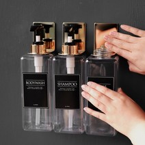 아토소 호텔 샴푸통 욕실디스펜서 (용기+펌프), 1개, 화이트(800ML)+화이트/골드