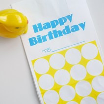 리소프린트 생일 각대봉투(20장) 구디백 선물 포장, 각대봉투+50cm데코 형광줄