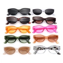 안경 The New Retro Oval Frame Sunglasses Personality Catwalk Small Frame Sunglasses Glasses MensWomen