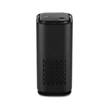 공기 청정기 홈 hepa 필터 휴대용 공기 청정기 freshener ionizer 음이온 발생기 led 조명 연기 냄새 제거, 우아한 블랙