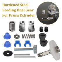 3D프린터부품 노즐 키트 이중 기어 압출기 경화 강철 압출 피딩 드라이브 Prusa i3 DIY Bowden 직접 3D 프린터 부품, 2.2 sets