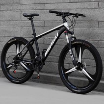 ( MTB 산악자전거 ) 24/26인치 27단 입문용 크로스컨트리 자전거, 26인치, 3포크 에디션 - 블랙화이트