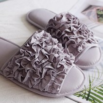 큐티 프릴 슬리퍼-그레이/거실화 실내화, 큐티 프릴 슬리퍼-그레이, 1개