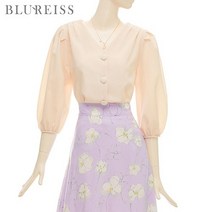 V넥핀턱7부소매블라우스_BJS1BL5540