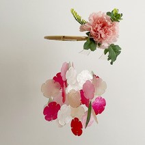 [호유즈] ]호유즈꽃집 카네이션 젤라또(큰꽃) 자개모빌 DIY-KIT_체리버터, 체리버터