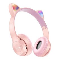블루투스 Cute Cat Ears Bluetooth Wireless Headphone With Mic Noise Cancelling Kid Girl Stereo Music Helm, 04 D