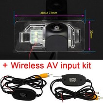 룸미러후방카메라 자동차용 모니터 후방카메라 BMW 1/3/7/5 시리즈 E39 E46 E53 E82 E90 E91 X3 X5 X6 3 315 318 320 323 E60 자동차 후, [10] fish eye wireless